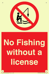 No Fishing without a license